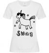 Женская футболка Swag unicorn Белый фото