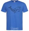 Мужская футболка Кит геометрия Ярко-синий фото