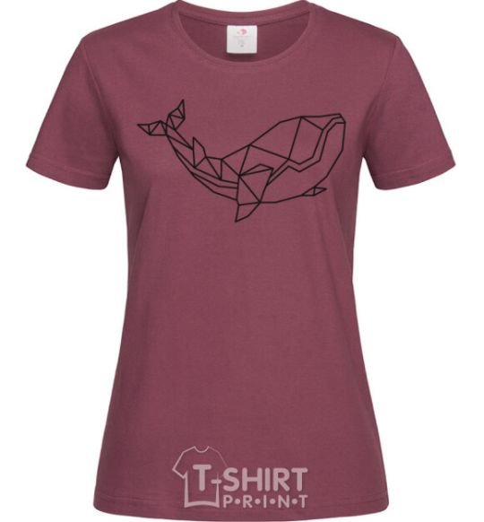 Women's T-shirt Keith Geometry burgundy фото