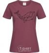Women's T-shirt Keith Geometry burgundy фото
