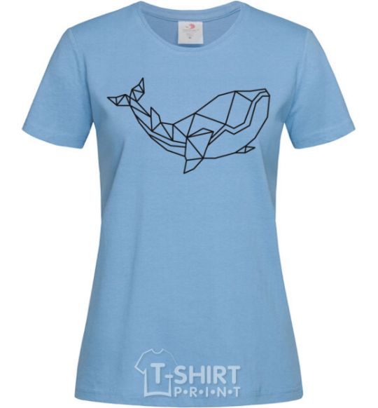 Women's T-shirt Keith Geometry sky-blue фото