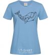 Women's T-shirt Keith Geometry sky-blue фото