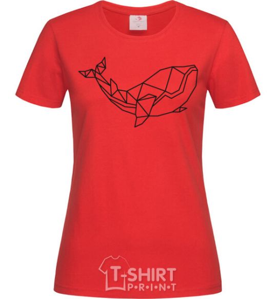 Women's T-shirt Keith Geometry red фото