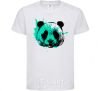 Kids T-shirt Panda splash turquoise White фото