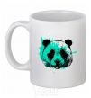 Ceramic mug Panda splash turquoise White фото