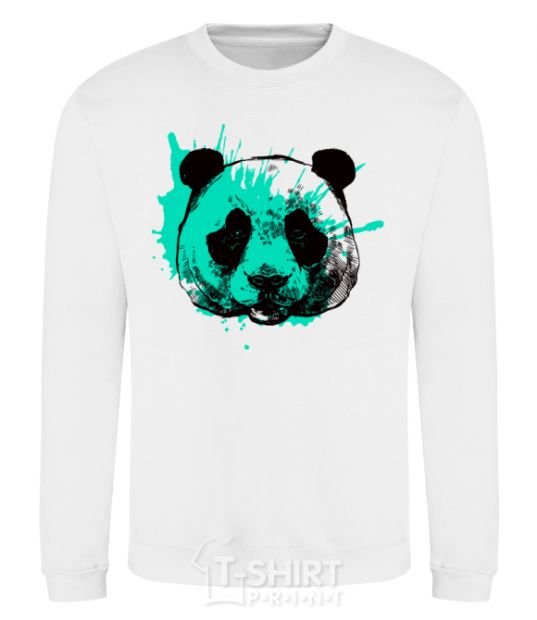 Sweatshirt Panda splash turquoise White фото