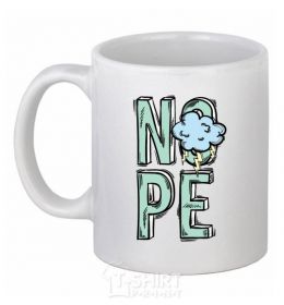 Ceramic mug Nope cloud White фото