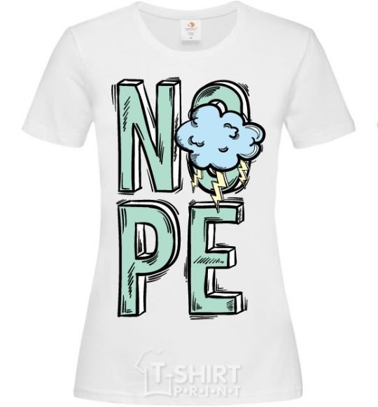 Женская футболка Nope cloud Белый фото