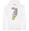 Men`s hoodie Like icecream White фото