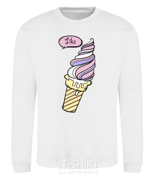 Sweatshirt Like icecream White фото