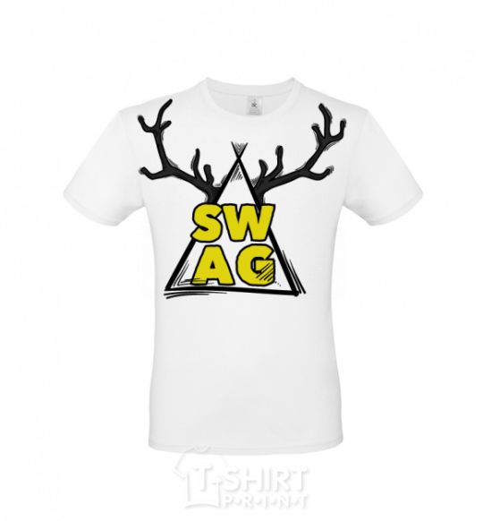 Men's T-Shirt Swag horns White фото