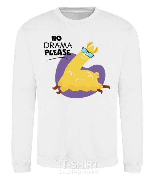 Sweatshirt No drama please White фото