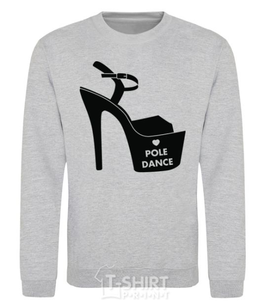 Sweatshirt Pole dance shoes sport-grey фото