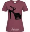 Women's T-shirt Pole dance shoes burgundy фото