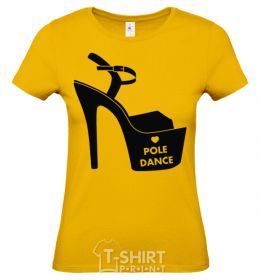 Women's T-shirt Pole dance shoes cornsilk фото