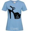 Women's T-shirt Pole dance shoes sky-blue фото