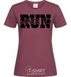 Женская футболка Made to run text Бордовый фото