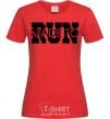 Женская футболка Made to run text Красный фото
