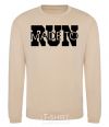 Sweatshirt Made to run text sand фото