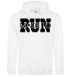 Men`s hoodie Made to run text White фото