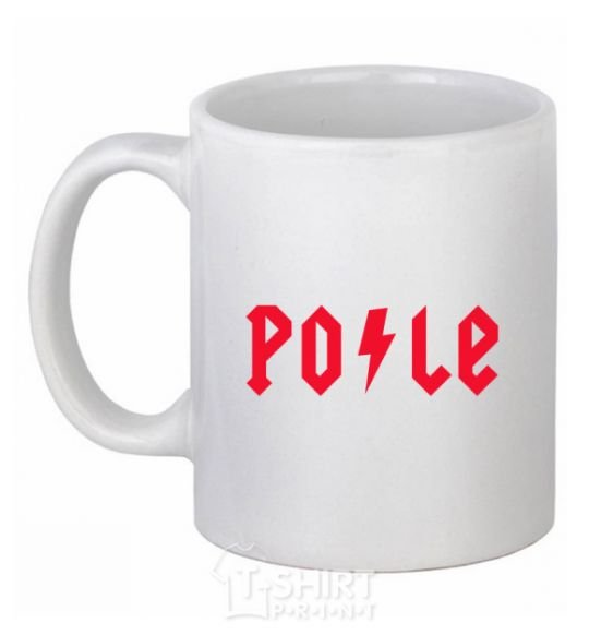 Ceramic mug Po-le White фото