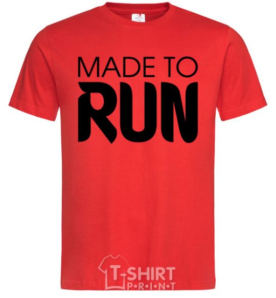 Men's T-Shirt Made to run red фото