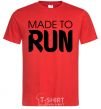 Men's T-Shirt Made to run red фото