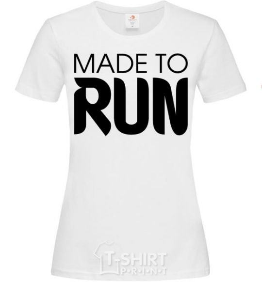 Женская футболка Made to run Белый фото