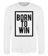 Sweatshirt Born to win White фото