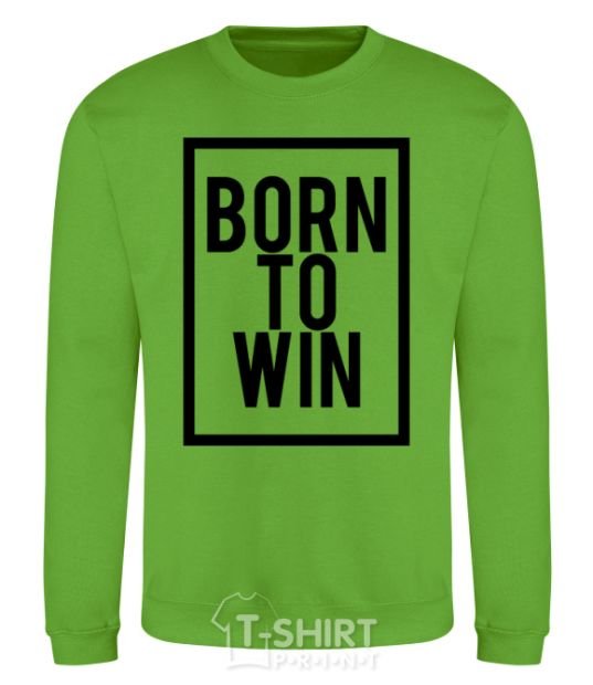 Sweatshirt Born to win orchid-green фото