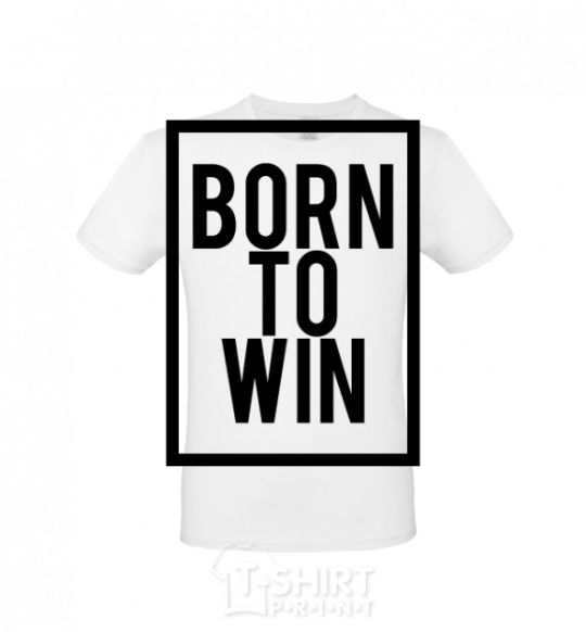 Мужская футболка Born to win Белый фото