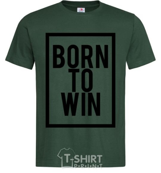 Men's T-Shirt Born to win bottle-green фото