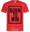 Мужская футболка Born to win Красный фото