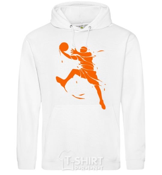 Men`s hoodie Basketball jump White фото
