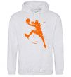 Men`s hoodie Basketball jump sport-grey фото