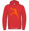 Men`s hoodie Basketball jump bright-red фото