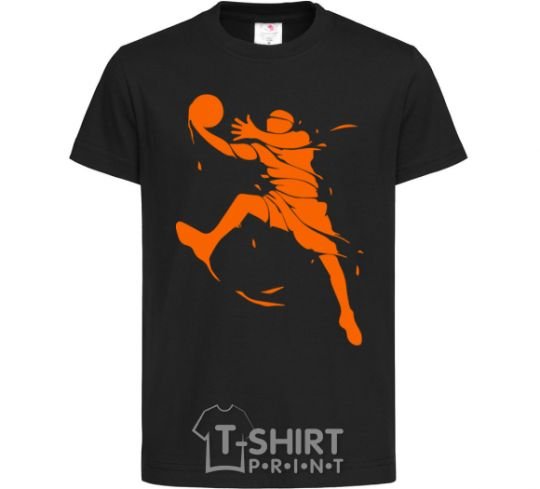 Детская футболка Basketball jump Черный фото