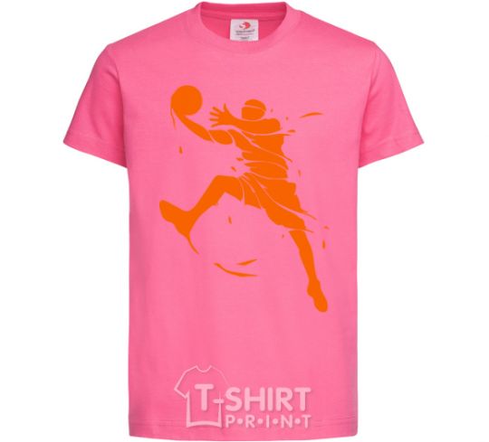 Детская футболка Basketball jump Ярко-розовый фото