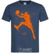 Men's T-Shirt Basketball jump navy-blue фото