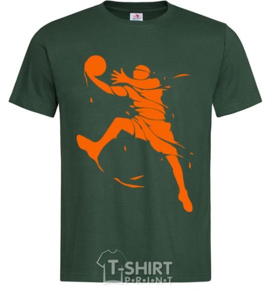 Men's T-Shirt Basketball jump bottle-green фото