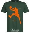 Men's T-Shirt Basketball jump bottle-green фото