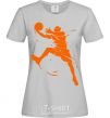 Women's T-shirt Basketball jump grey фото