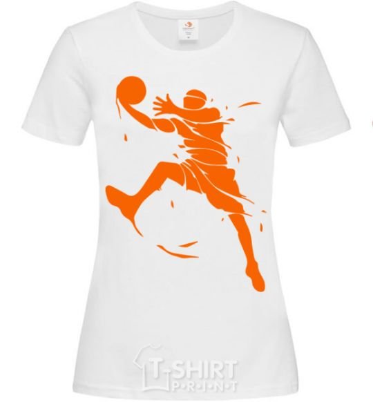 Women's T-shirt Basketball jump White фото