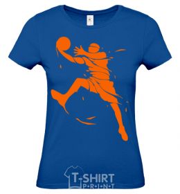 Women's T-shirt Basketball girl royal-blue фото