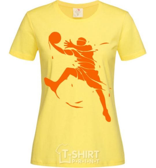 Женская футболка Basketball jump Лимонный фото