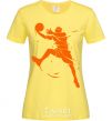 Women's T-shirt Basketball jump cornsilk фото