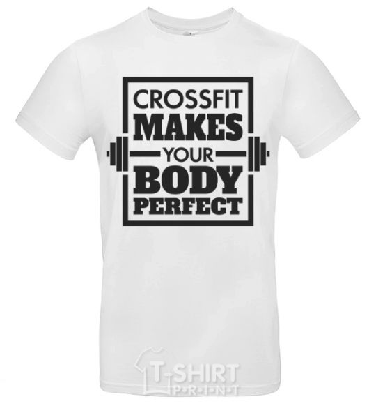 Мужская футболка Crossfit makes your body perfect Белый фото