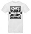 Мужская футболка Crossfit makes your body perfect Белый фото