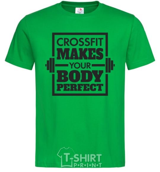 Мужская футболка Crossfit makes your body perfect Зеленый фото