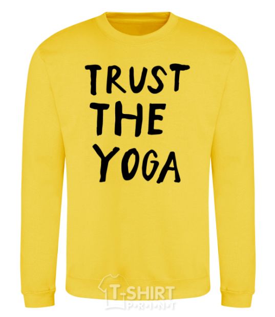 Sweatshirt Trust the yoga yellow фото